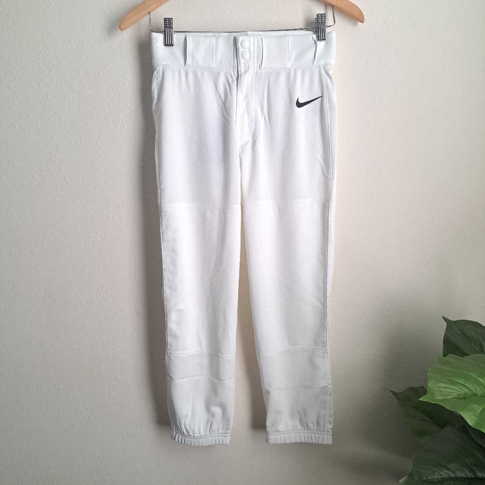 NWT Nike Youth Kids Unisex Baseball Pants White CD0104-100 Size L